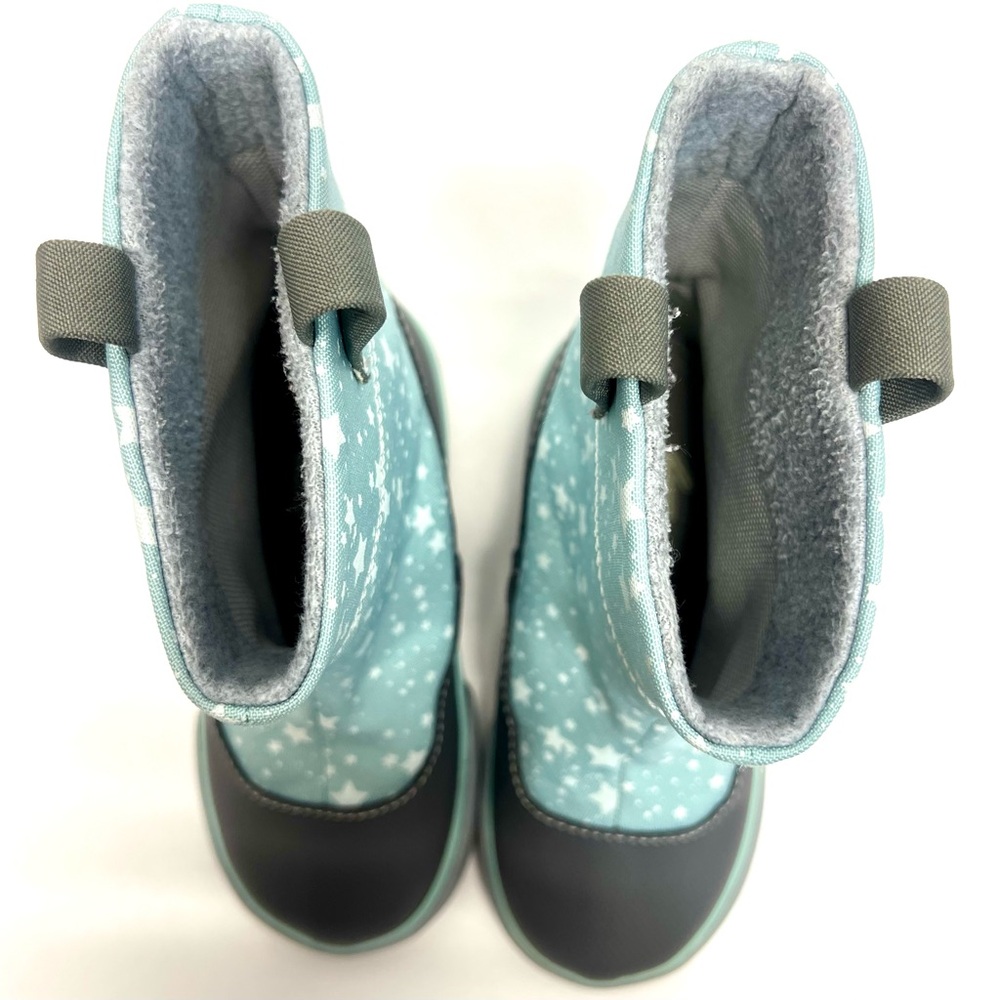 See Kai Run Kids Ripley Boots Aqua/Gray Star Print Pull On Size 9 - Picture 12 of 12